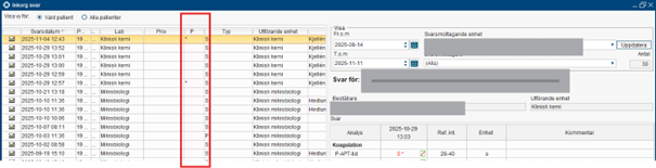 Bilden visar Inkorg svar