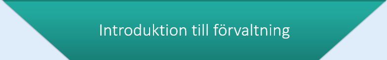 Bild med texten "Introduktion till förvaltning".