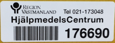 Etikett med streckkod